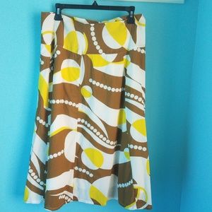 Rene Margo Cotton Skirt Geometric shapes